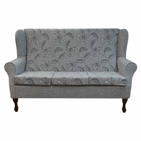 3 Seater Westoe Sofa in a Maida Vale Floral Grey Fabric | Beaumont