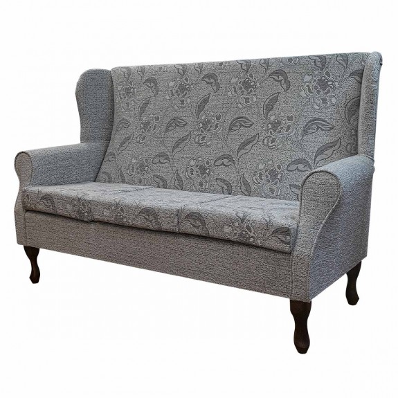 3 Seater Westoe Sofa in a Maida Vale Floral Grey Fabric | Beaumont