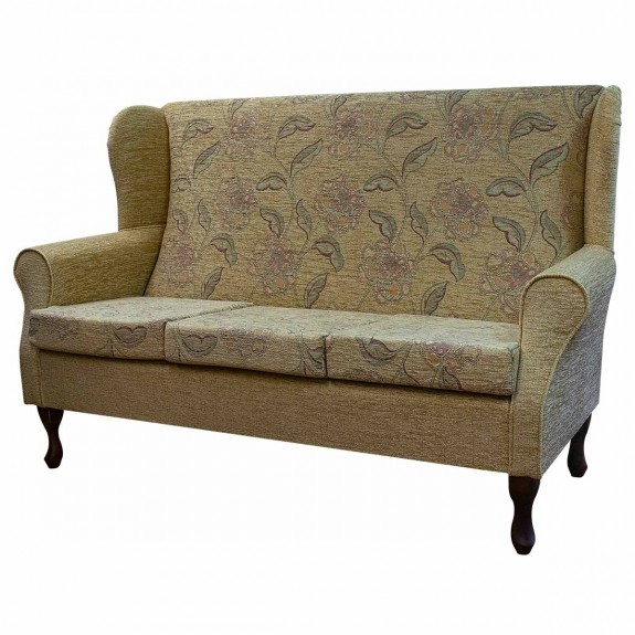 gold floral sofa