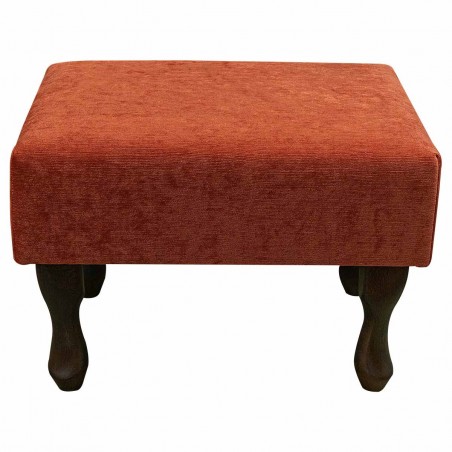 Small Footstool in a Pimlico Crush Copper Fabric SR16017 | Beaumont
