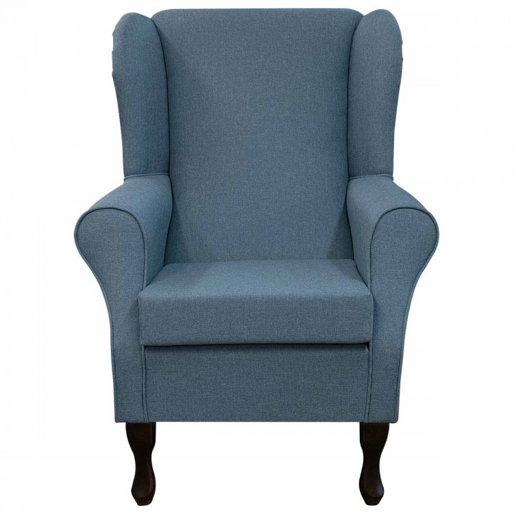 Standard Wingback Westoe Chair in a Sawana Pale Blue Fabric | Beaumont