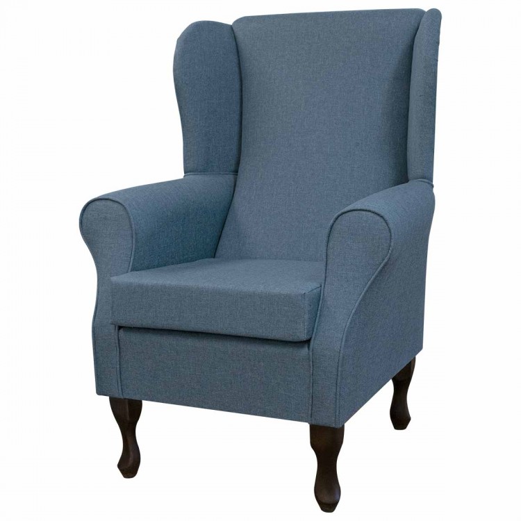 Standard Wingback Westoe Chair in a Sawana Pale Blue Fabric | Beaumont
