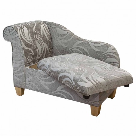 Storage Chaise Longue in a Zest Tribal Flower Fudge Fabric | Beaumont