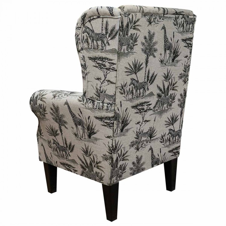Standard Wingback Chair in Fryetts Safari Cotton Fabric | Beaumont