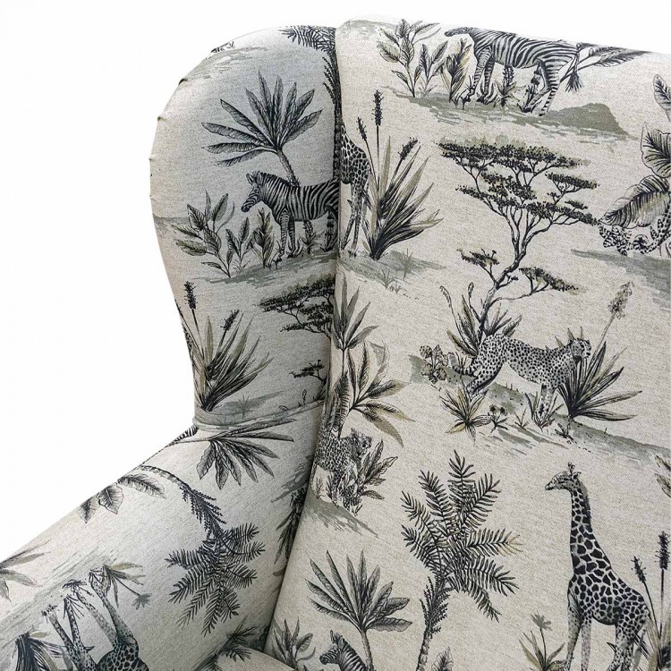 Standard Wingback Chair in Fryetts Safari Cotton Fabric | Beaumont