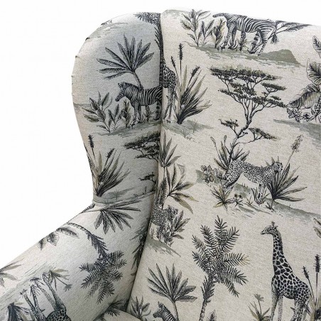 Standard Wingback Chair in Fryetts Safari Cotton Fabric | Beaumont