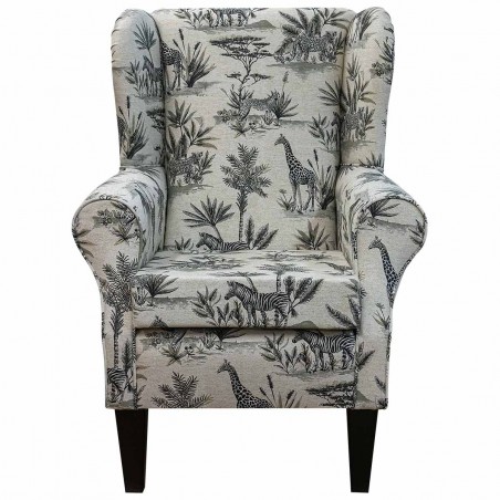 Standard Wingback Chair in Fryetts Safari Cotton Fabric | Beaumont