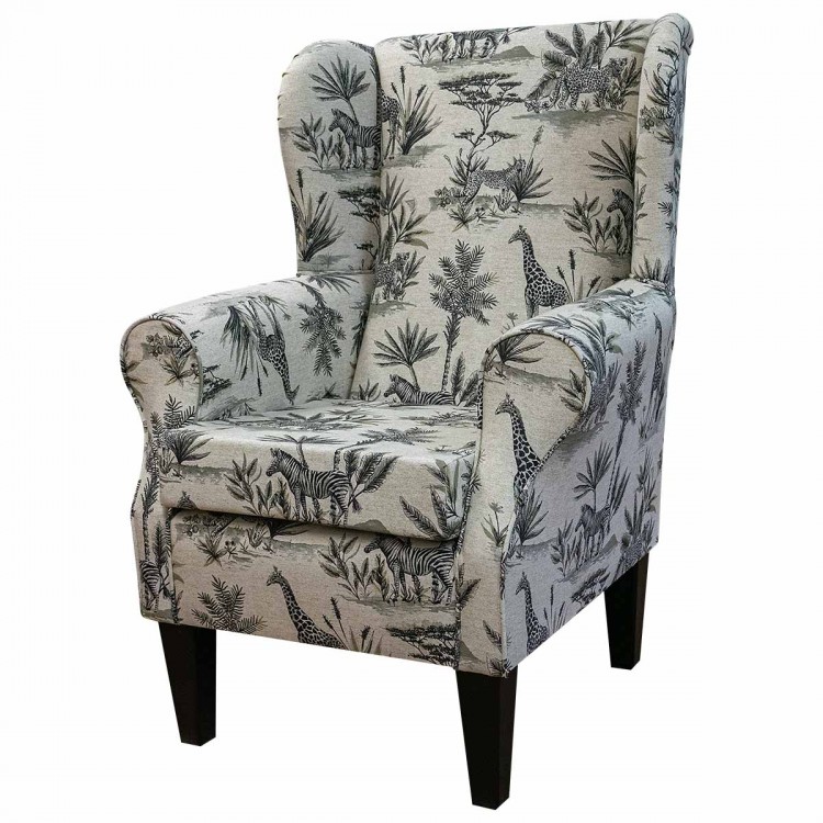 Standard Wingback Chair in Fryetts Safari Cotton Fabric | Beaumont