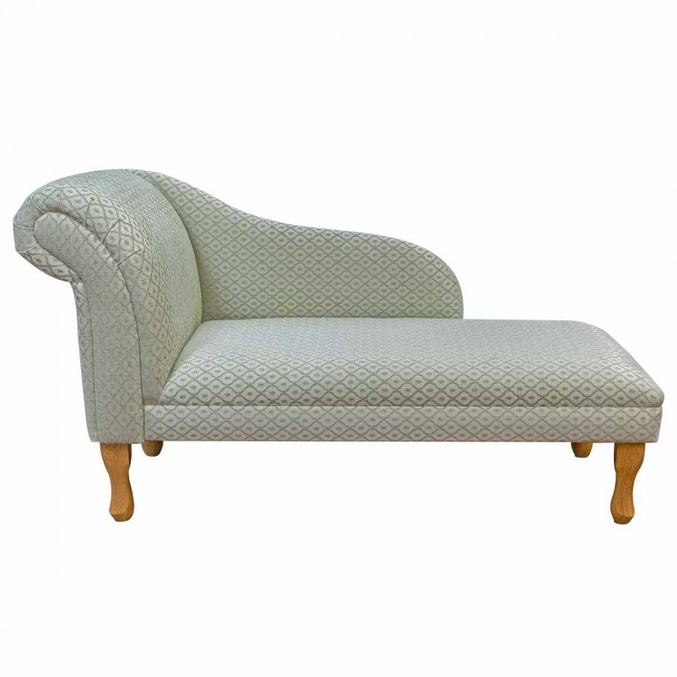 Chaise Longue in Woburn Trellis Green Fabric SR17083 | Beaumont