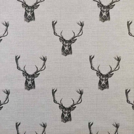 Large Storage Chaise Longue in Fryetts Stag Cotton Fabric  | Beaumont