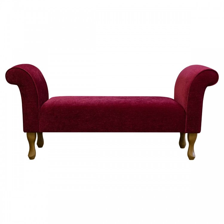 Medium Window Seat in a Pimlico Crushed Wine Red Fabric SR16019 | Beaumont