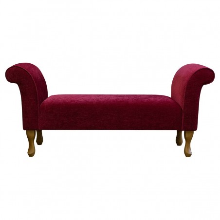 Medium Window Seat in a Pimlico Crushed Wine Red Fabric SR16019 | Beaumont
