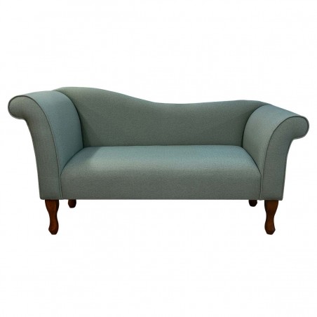 Designer Chaise Sofa in a Dundee Herringbone Sage Fabric | Beaumont