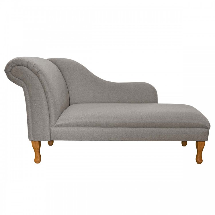 Large Chaise Longue Dundee Herringbone Dove Fabric SR13611 | Beaumont