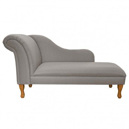Large Chaise Longue Dundee Herringbone Dove Fabric SR13611 | Beaumont