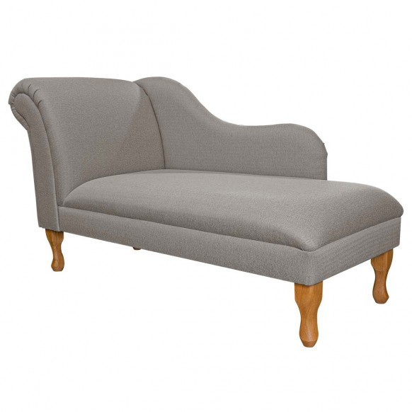Large Chaise Longue Dundee Herringbone Dove Fabric SR13611 | Beaumont