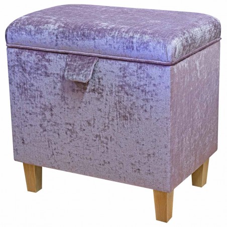 Tall Storage Ottoman in Pastiche Slub Petal Fabric SR18014 | Beaumont