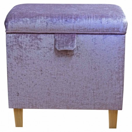 Tall Storage Ottoman in Pastiche Slub Petal Fabric SR18014 | Beaumont
