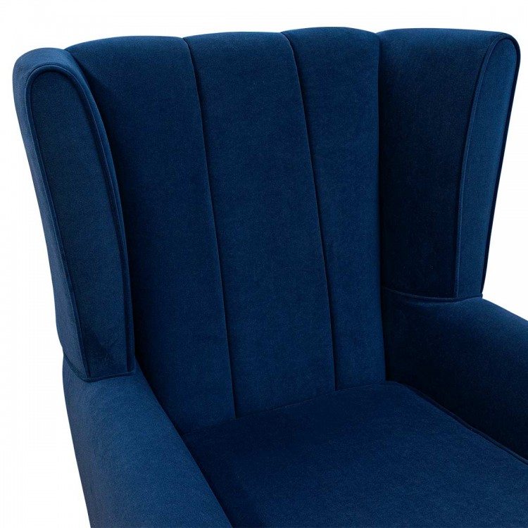 navy velvet chair