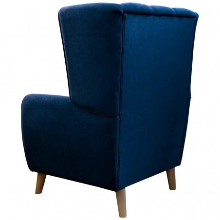 navy blue wingback armchair