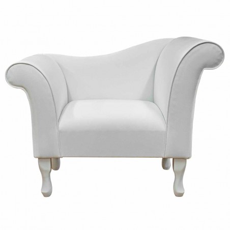 Designer Chaise Chair in a Lisbon Chalk Contract Vinyl | Beaumont