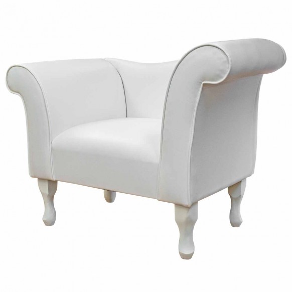 Designer Chaise Chair in a Lisbon Chalk Contract Vinyl | Beaumont