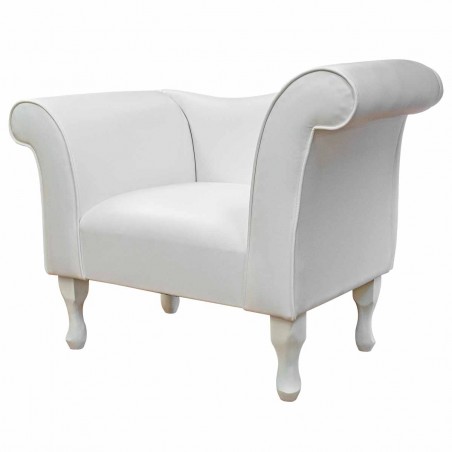 Designer Chaise Chair in a Lisbon Chalk Contract Vinyl | Beaumont