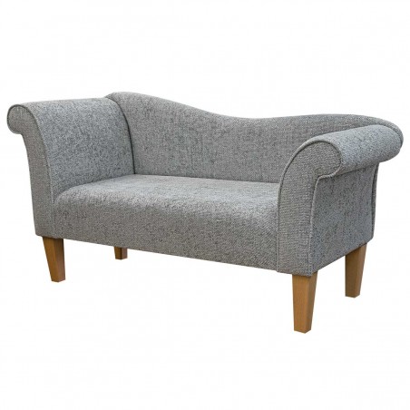 Designer Chaise Sofa in a Venice Dove Soft Weave Fabric | Beaumont