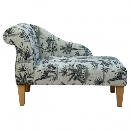 Mini Chaise Longue in Fryetts Safari Wildlife Fabric | Beaumont