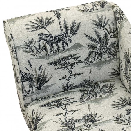Mini Chaise Longue in Fryetts Safari Wildlife Fabric | Beaumont