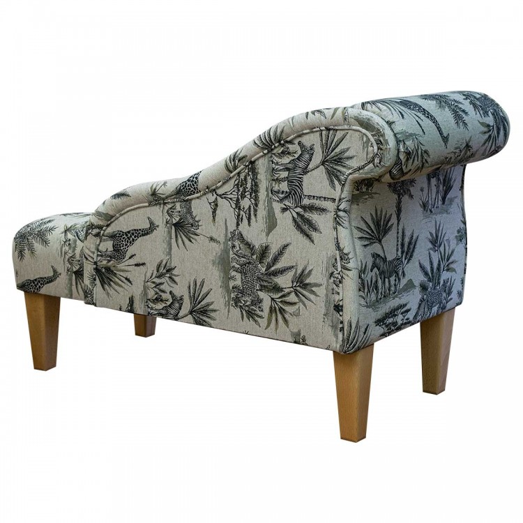 Mini Chaise Longue in Fryetts Safari Wildlife Fabric | Beaumont