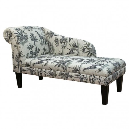 Chaise Longue in Fryetts Safari Wildlife Fabric | Beaumont