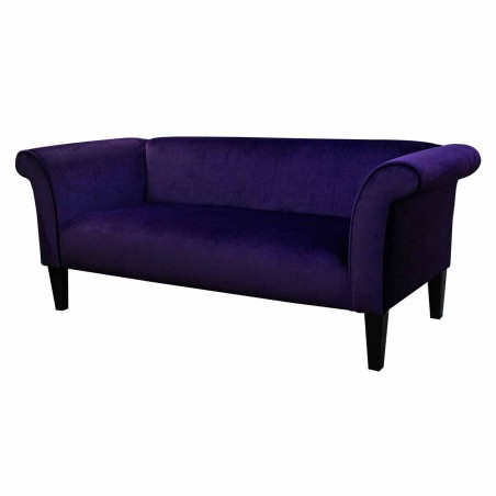 Compact 3 Seater Sofa in a Malta Amethyst Deluxe Velvet | Beaumont