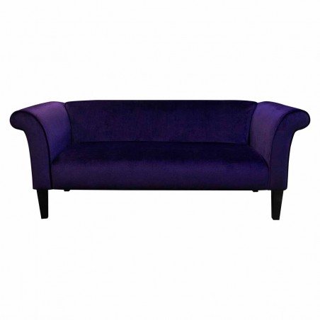 Compact 3 Seater Sofa in a Malta Amethyst Deluxe Velvet | Beaumont
