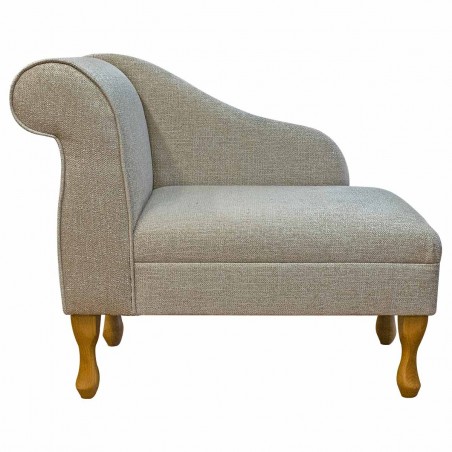 Chaise Longue in Ponte Plain Champagne Fabric PON3297 | Beaumont