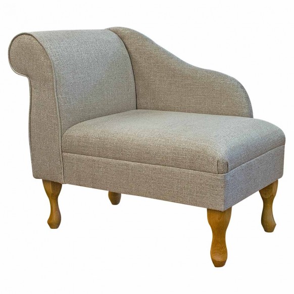 Chaise Longue in Ponte Plain Champagne Fabric PON3297 | Beaumont