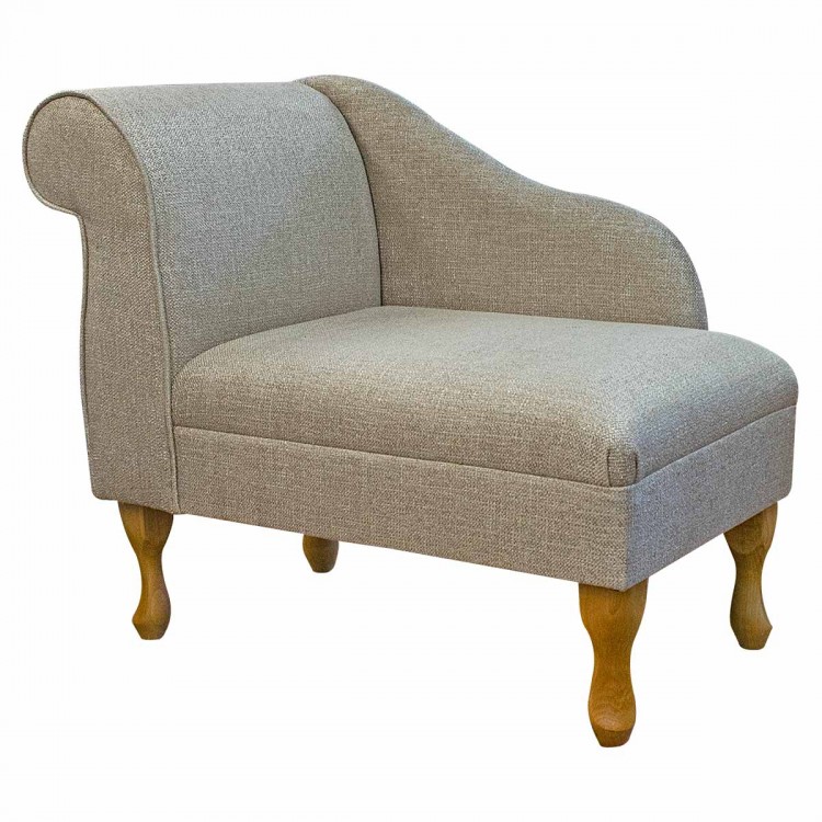 Chaise Longue in Ponte Plain Champagne Fabric PON3297 | Beaumont
