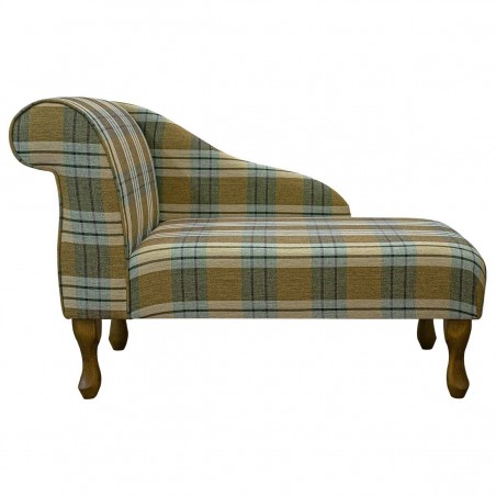 Mini Chaise Longue in a Kintyre Pampas Tartan Fabric | Beaumont