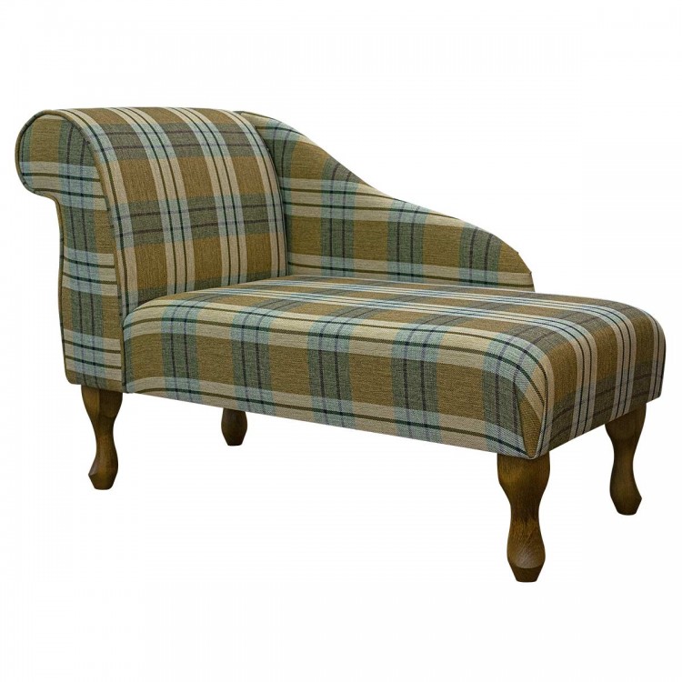 Mini Chaise Longue in a Kintyre Pampas Tartan Fabric | Beaumont