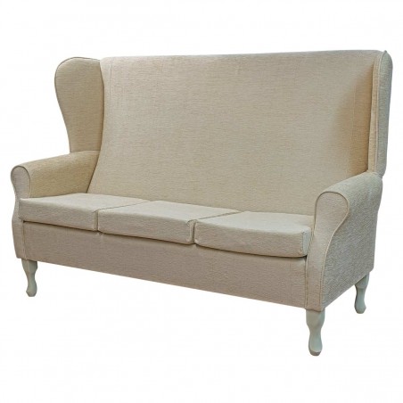3 Seater Highback Sofa in Woburn Plain Gold Fabric SR17090 | Beaumont