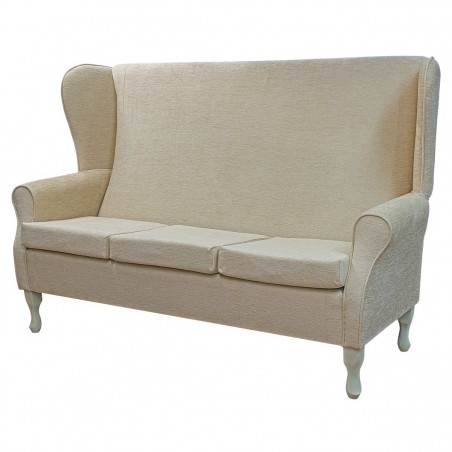 3 Seater Highback Sofa in Woburn Plain Gold Fabric SR17090 | Beaumont