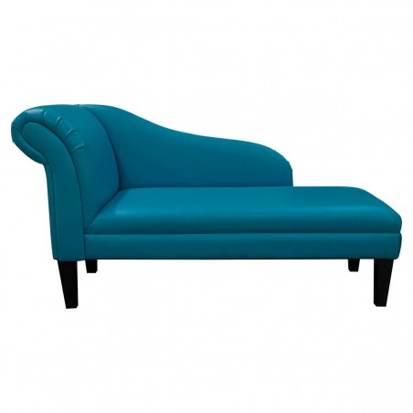 Chaise Longue in Lisbon Teal Contract Vinyl sr14357 | Beaumont