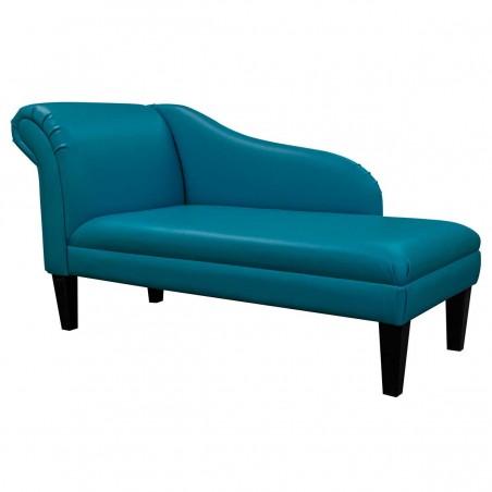 Chaise Longue in Lisbon Teal Contract Vinyl sr14357 | Beaumont