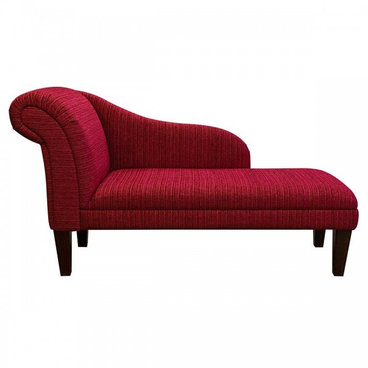 Chaise Longue in Caledonian Plains Cherry Fabric SR15237 | Beaumont