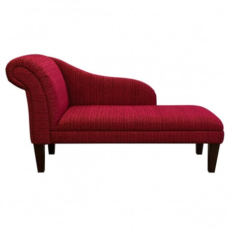 Chaise Longue in Caledonian Plains Cherry Fabric SR15237 | Beaumont