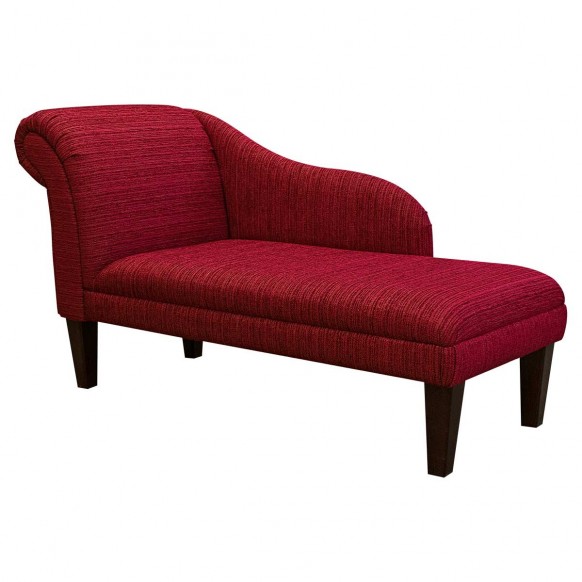 Chaise Longue in Caledonian Plains Cherry Fabric SR15237 | Beaumont
