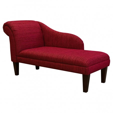 Chaise Longue in Caledonian Plains Cherry Fabric SR15237 | Beaumont