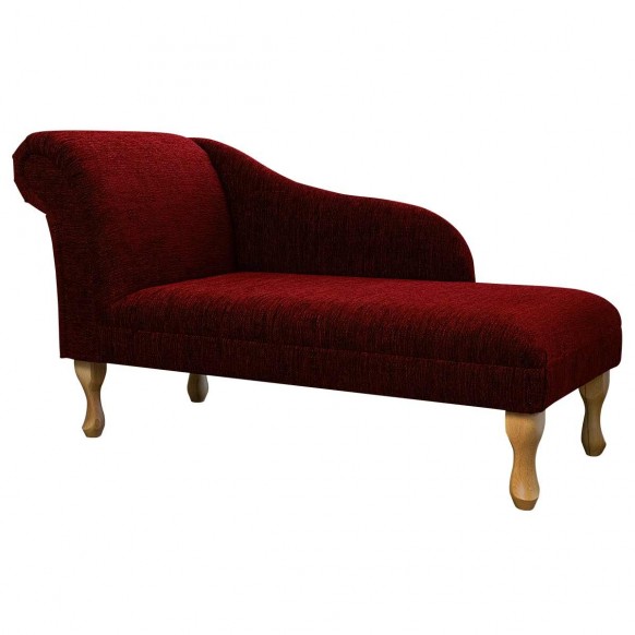 Chaise Longue in Kilburn Plain Wine Fabric SR12932 | Beaumont