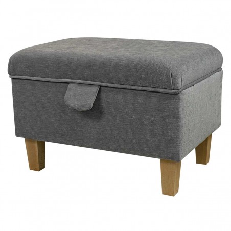 grey storage pouffe