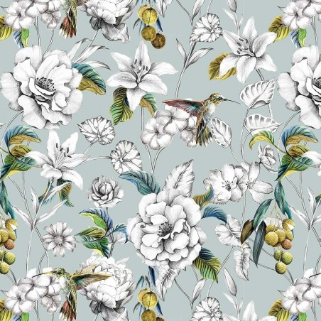Storage Bench in Rembrandt Hummingbird Velvet Fabric MAE3376 | Beaumont